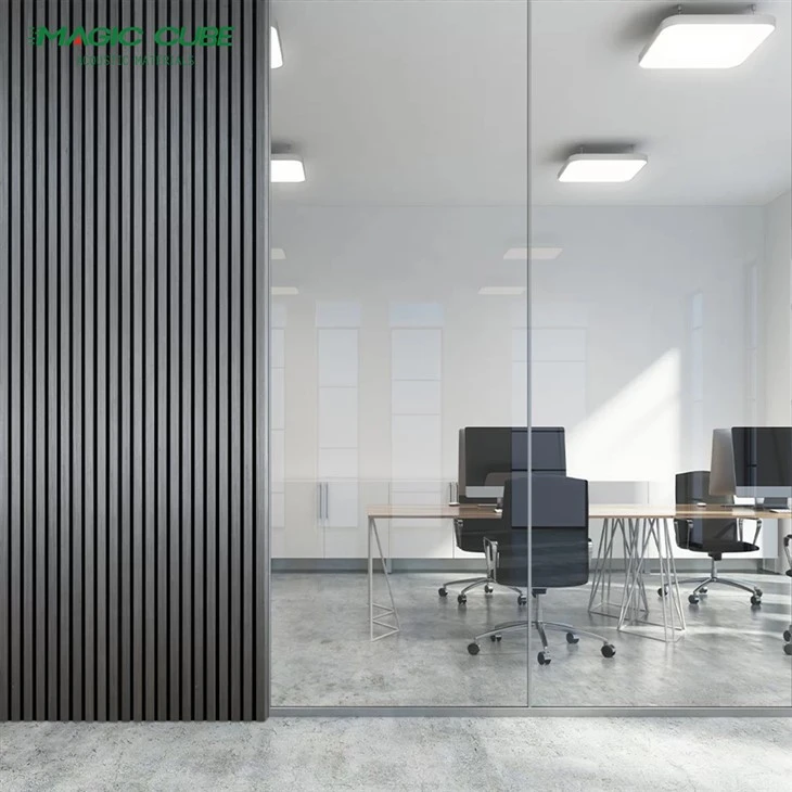 Luxury Black Wood Slat Acoustic Panel